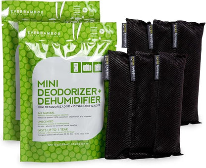 Ever Bamboo Mini Deodorizer & Dehumidifier w/Natural Bamboo Charcoal x 2) by Ever+Bamboo