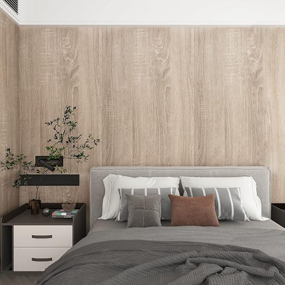15.7"x 354" Gray Wood Wallpaper Textured Peel and Stick Wallpaper Wood Grain - Image 9