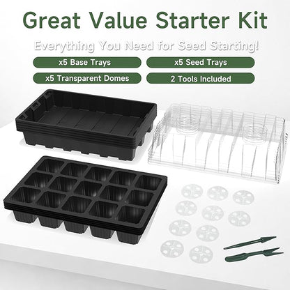 Gardzen 5-Pack Seed Starter Kits, Reusable Plant Germination Trays - Image 6