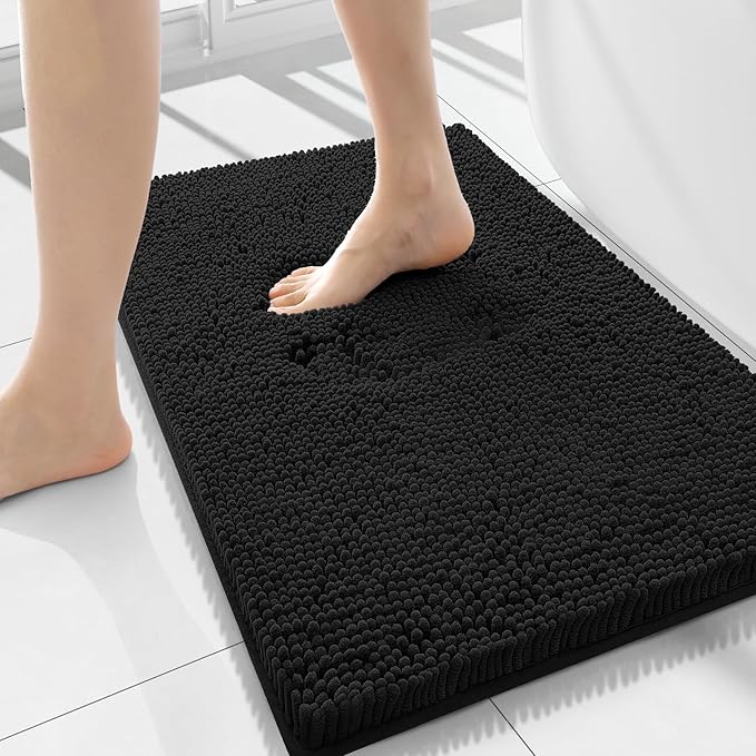 Smiry Luxury Chenille Bathroom Rugs 59x20, Extra Soft and Absorbent Shaggy Bath - Image 9
