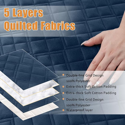 Arfntevss Waterproof Sectional Couch Covers L Shape Washable Velvet Sofa Cover - Image 3