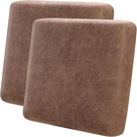 Fuloon Stretch Seat Cushion Covers, Suede Leather Look Sofa Slipcovers Couch by Fuloon