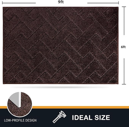 PURRUGS Easy Care Area Rug 6ft x 9ft, Non-Slip Machine Washable Entry Rug - Image 2