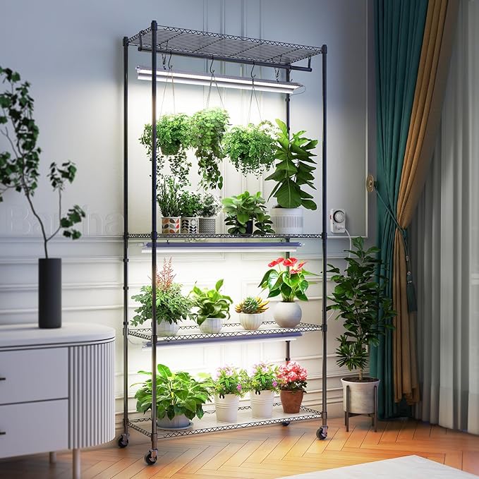 Barrina CX3 Plant Stand with Grow Light, 3FT 5000K, 108W Full Spectrum Indoor - Image 2