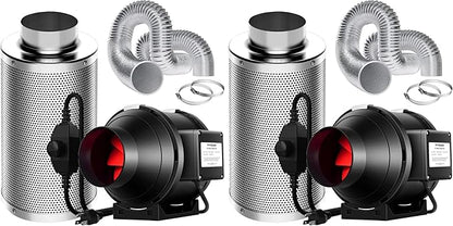 VIVOSUN Grow Tent Ventilation System, 4 Inch Inline Duct Fan by VIVOSUN