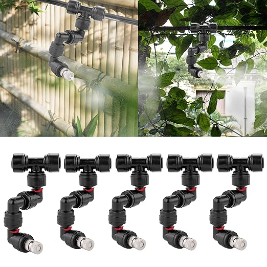 CozyCabin 360° Adjustable Mist Cooling System Nozzles Water Sprayers Connectors by CozyCabin