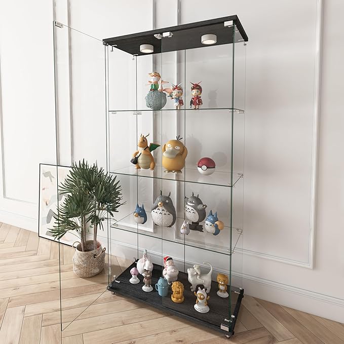 Yoluckea 4-Tier Glass Display Cabinet - Image 8