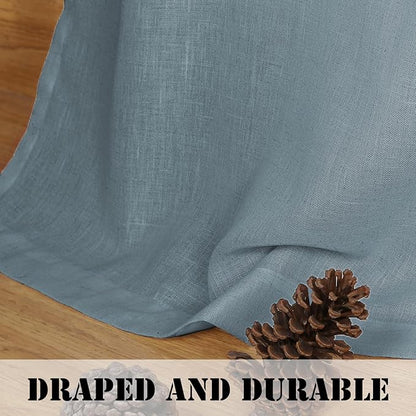 H.VERSAILTEX Stone Blue Linen Curtains 84 Inch Length - Image 6