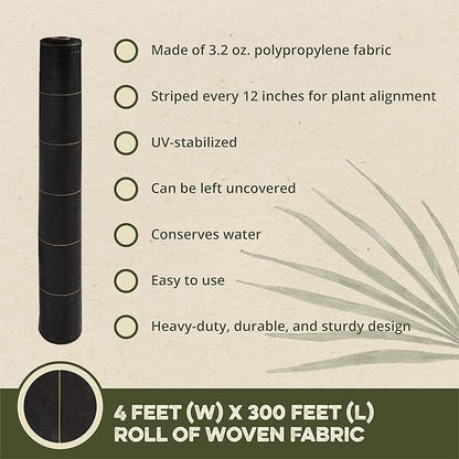 Dewitt Sunbelt Weed Barrier Fabric 3.2 oz, 4 x 300 Feet – Heavy-Duty Ground - Image 2