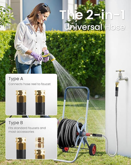 Cesun Short Garden Hose 3 feet, Small Metal Leader Hose, Drinking Water Hose - Image 2