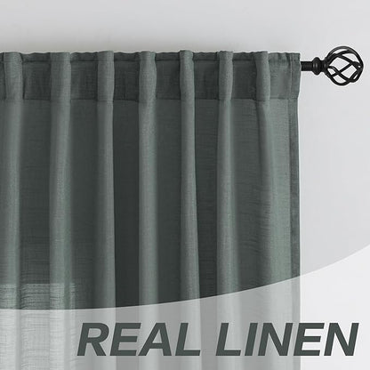 Flax Linen Curtains 72 Inch Length - Image 7