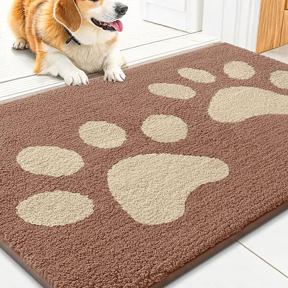 Smiry Dog Door Mat for Muddy Paws, Absorbs Moisture and Dirt, Low-Profile by Smiry