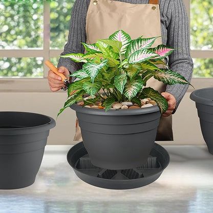 2 Pack Plant Saucer 17 inch 2 Pack, Raised Middle Plant Trays - Image 6