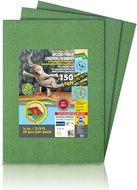 Wood Fiber Flooring Underlayment, 6mm Thickness by STEICO