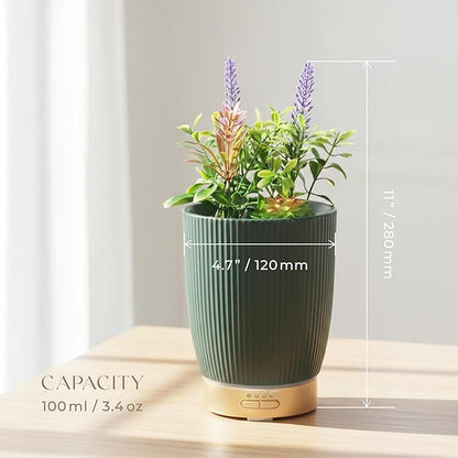 Earnest Living Essential Oil Diffuser Ceramic Artificial Succulent Plants - Image 3