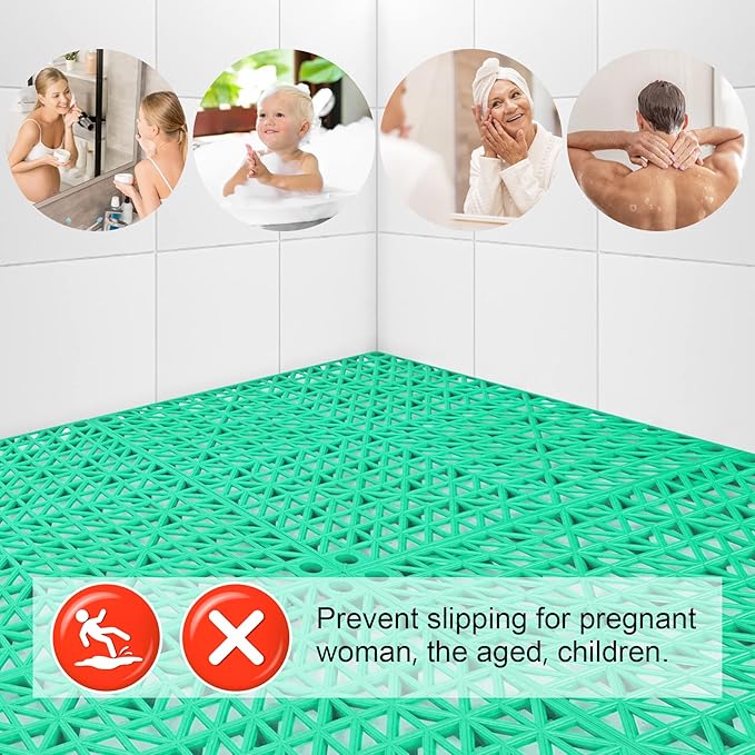 MYFAMIREA Modular Interlocking Cushion 12 Pack 11.8" x 11.8" Rubber Floor Tiles - Image 6
