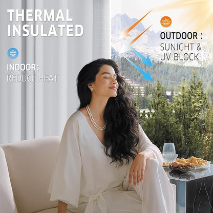 RYB HOME Extra Wide Outdoor Curtains - Image 3