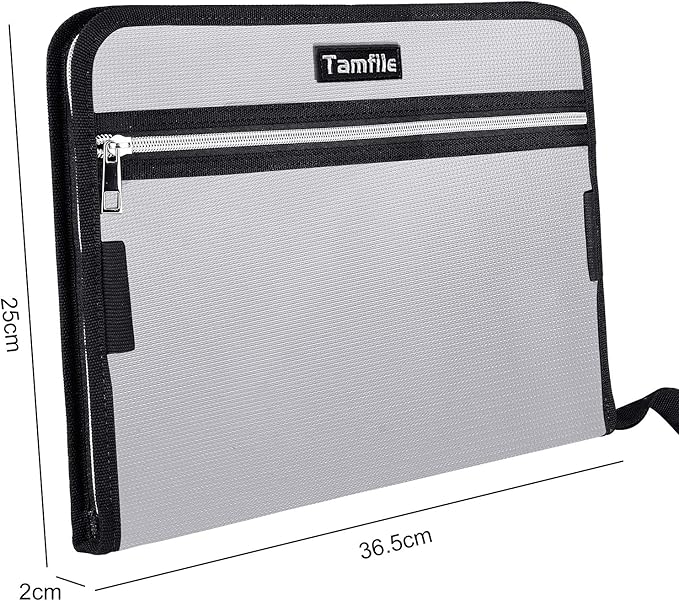 Fireproof Safe Waterproof Accordion File Bag Folder Expanding Filing Folder - Image 6