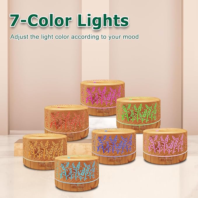 Diffusers for Essential Oils Large Room, 600ml Essential Oil Diffusers for Home - Image 5