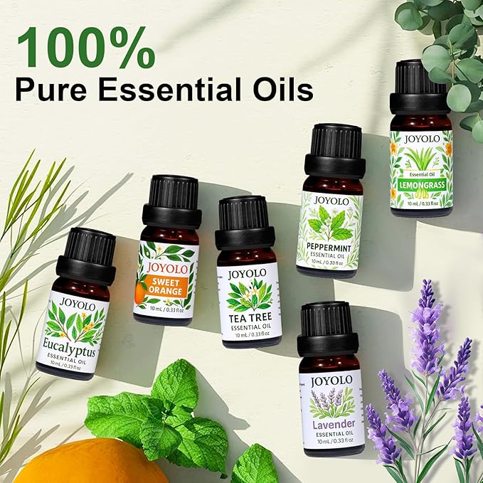 Oil Diffuser with Essential Oils Set, Aromatherapy Diffuser with 7 Color Lights - Image 3
