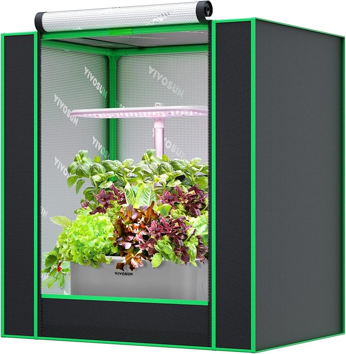 VIVOSUN Small Grow Tent for Aerogarden, Hydroponics Growing System, 20”x14”x21” by VIVOSUN