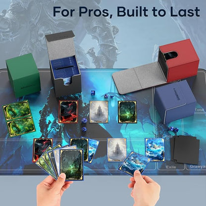 Mlikero 4 Pack Card Deck Box, Commander Deck Box Holds 400+ Single Sleeved Cards - Image 6