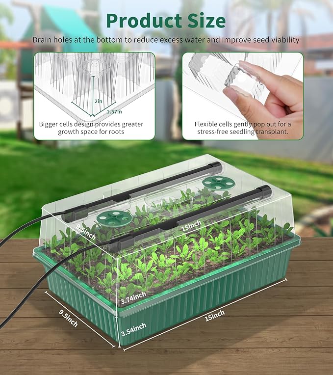 Seed Starter Tray, 120-Cells Seed Starter Kit - Image 6