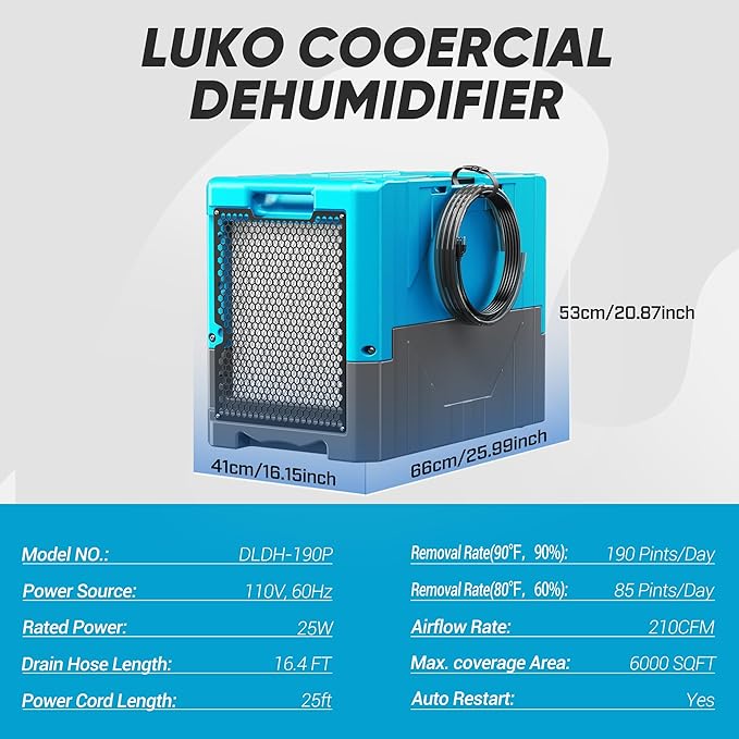 190Pints Commercial Dehumidifier - Image 3