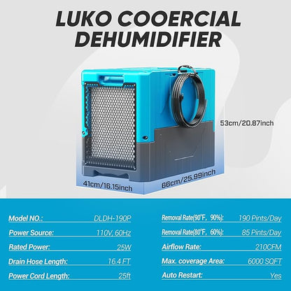 190Pints Commercial Dehumidifier - Image 3