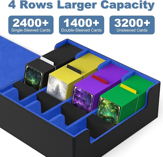 Mlikero Card Deck Case, 2400+ Trading Card Storage Box - Image 2