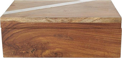 Deco 79 Mango Wood Decorative Box Decorative Keepsake Boxes - Image 4