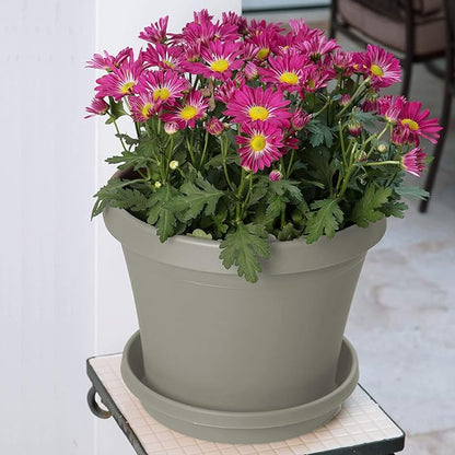 Bloem Terra Resin Saucer Tray: 4.75" Bottom Width - Image 2