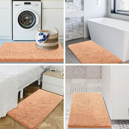 Smiry Luxury Chenille Bathroom Rugs 30x20, Extra Soft and Absorbent Shaggy Bath - Image 8