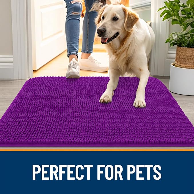 OLANLY Dog Door Mat for Muddy Paws 59x20, Absorbs Moisture and Dirt, Absorbent - Image 6