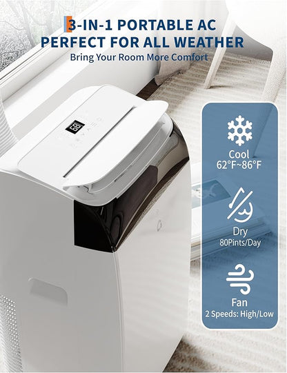 GarveeLife 12000 BTU Portable Air Conditioner 3-In-1 - Image 5