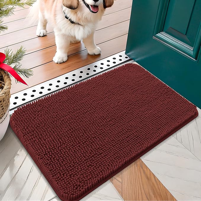 OLANLY Dog Door Mat for Muddy Paws 24x16, Absorbs Moisture and Dirt, Absorbent by OLANLY