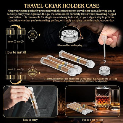 TISFA Cigar Humidor Cedar Wood Cigar Box - Image 3