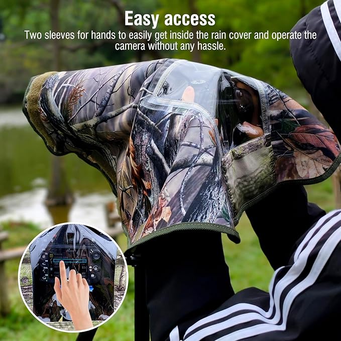 Camera Rain Cover with Openable Viewing Window & Strap Mountable Design - Image 3
