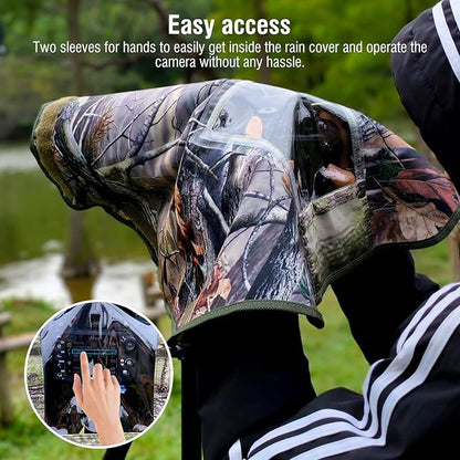 Camera Rain Cover with Openable Viewing Window & Strap Mountable Design - Image 3