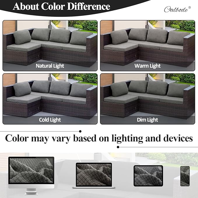 12Pcs Outdoor Stretch Cushion Covers, Waterproof Outdoor Chair Cushion Covers - Image 5