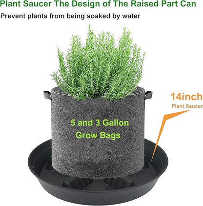 4 Pack Plant Saucer 14 inch, Plastic Plant Saucers - Image 4