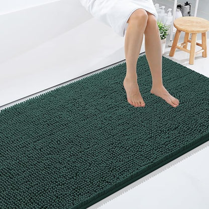 Smiry Luxury Chenille Bathroom Rugs 59x35, Extra Soft and Absorbent Shaggy Bath by Smiry
