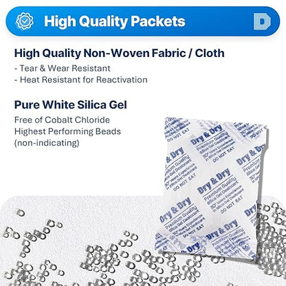 Dry & Dry 50 Gram Silica Gel Packets, Desiccants - Image 2