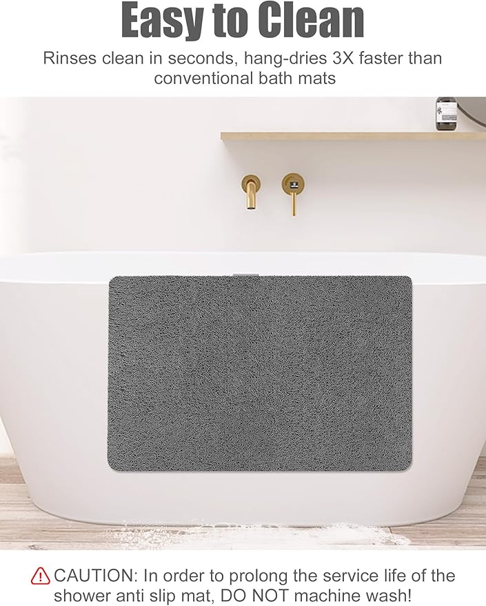 Extra Large Shower Mat, Yonala 31.5 x 47.2 Inch Non Slip Shower Mats - Image 6