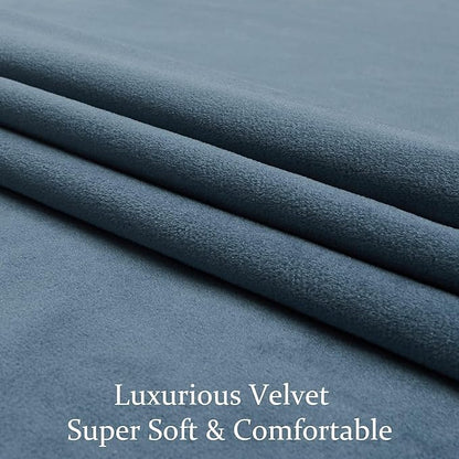BULBUL Luxury Velvet Curtains 102 inches Elegant Living Room Curtain Modern - Image 6