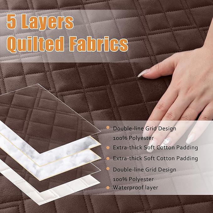 Arfntevss Waterproof Sectional Couch Covers L Shape Washable Velvet Sofa Cover - Image 3
