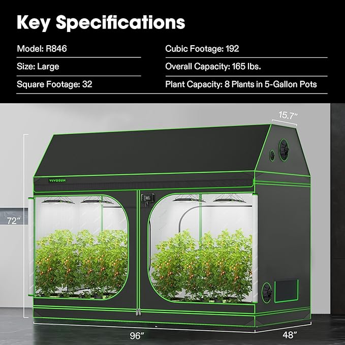 VIVOSUN R846 4x8 Grow Tent - Image 8