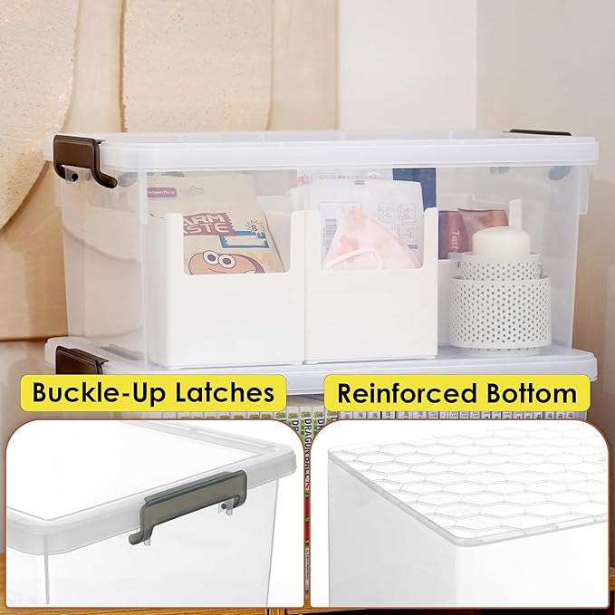 Citylife 33 QT 6 Packs Plastic Storage Bins - Image 7