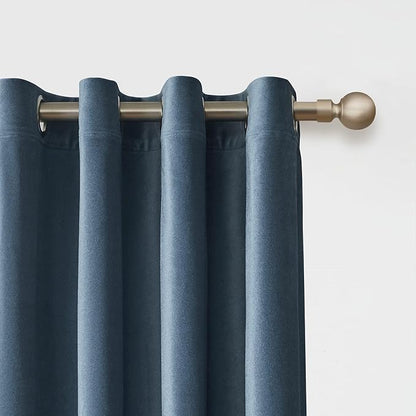 BULBUL Luxury Velvet Curtains 102 inches Elegant Living Room Curtain Modern - Image 3