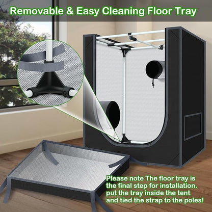 18"x30"x36" Grow Tent for Indoor Plants 600D Mylar Hydroponic High Reflective - Image 6